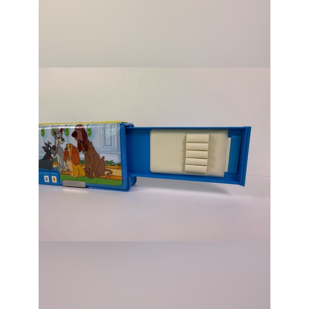 Vintage Disney Lady and the Tramp Pencil Box Case Pop-Up Organizer Rare Mint - Picture 5 of 10